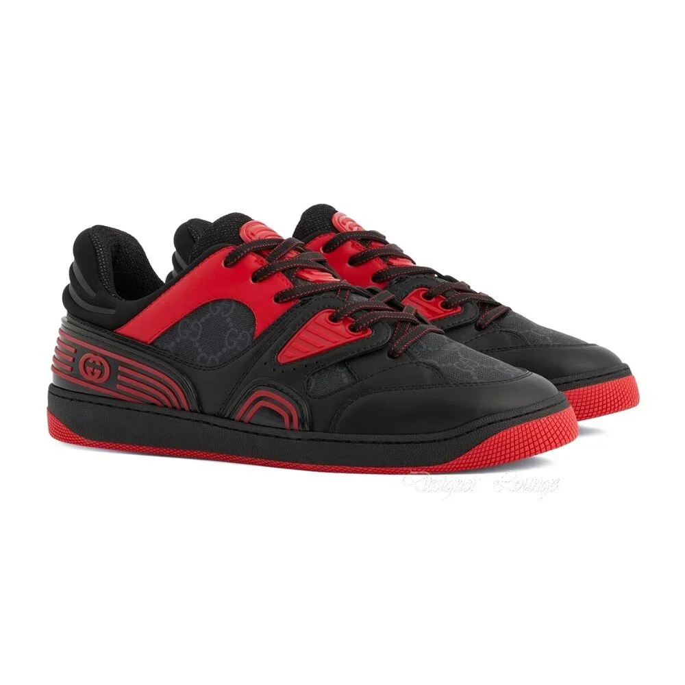 NEW GUCCI Demetra GG Supreme Canvas Basket Low Top Sneakers G 8.5 / US 9